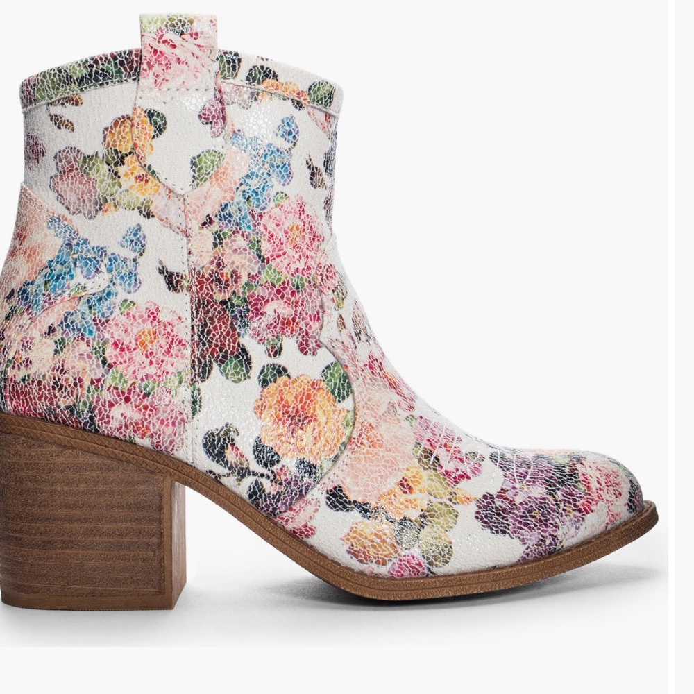 Dirty Laundry Floral Ankle Boots Women’s 7.5